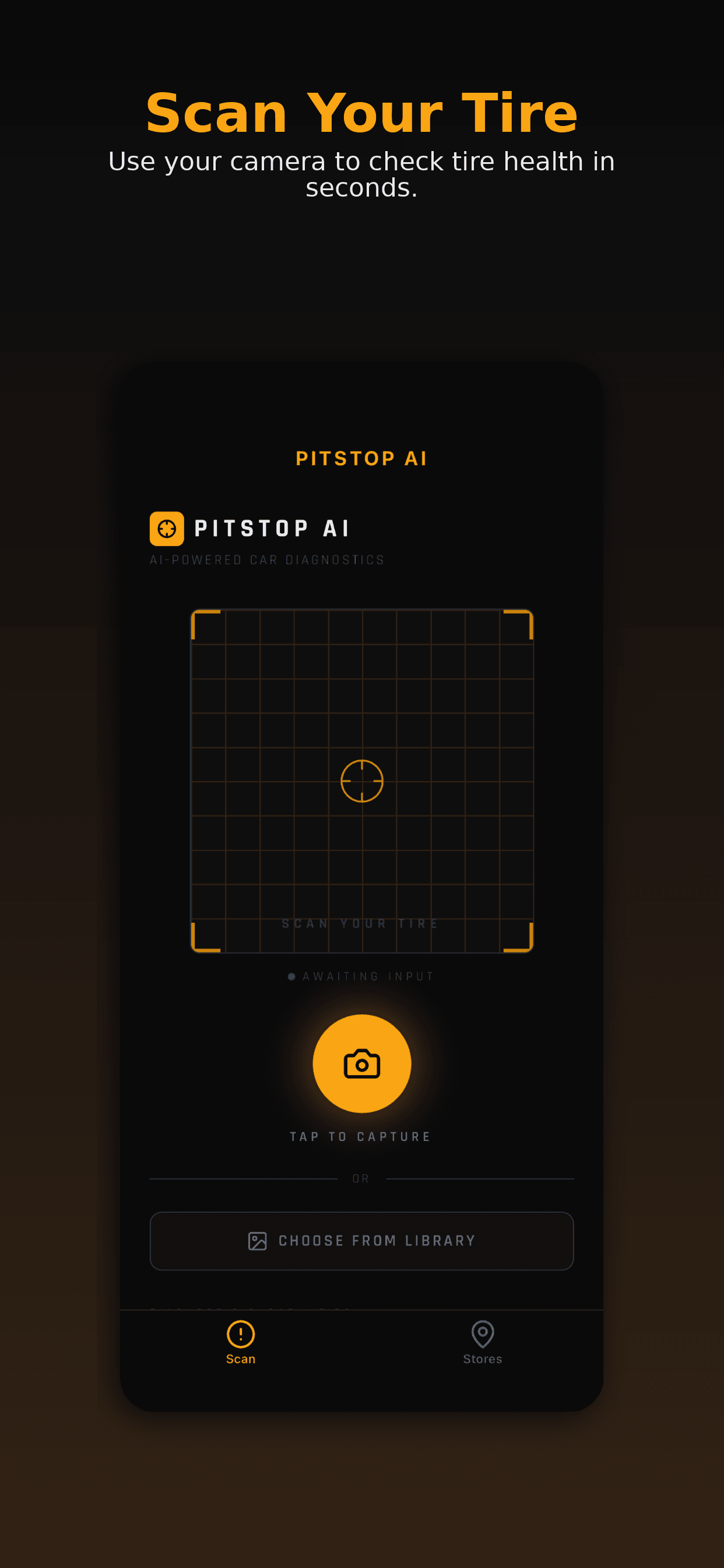 PitStop AI tire analysis screen